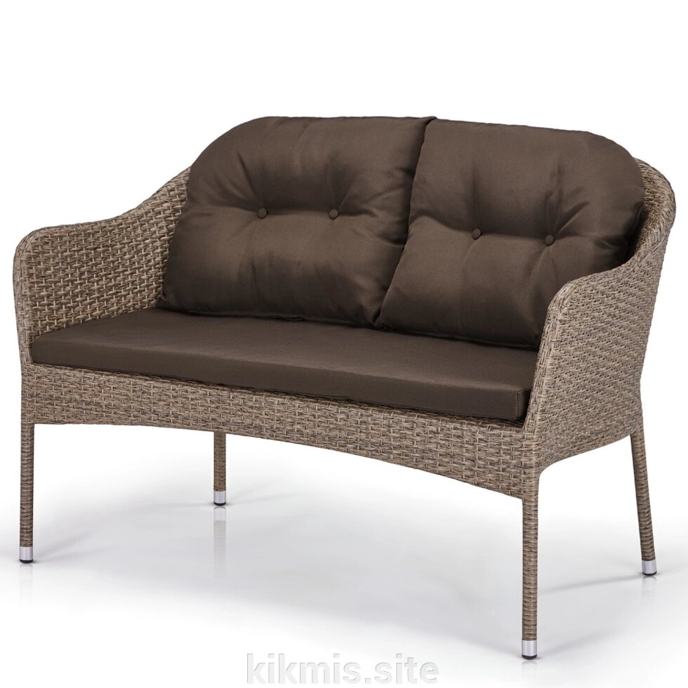 Плетеный диван S54B-W56 Light brown от компании Интернет - магазин Kikmis - фото 1
