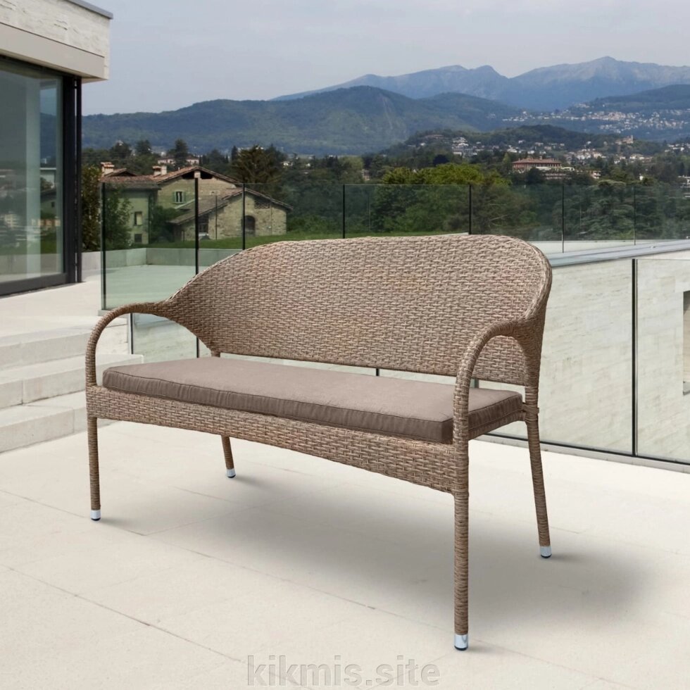 Плетеный диван S70B-W56 Light Brown от компании Интернет - магазин Kikmis - фото 1