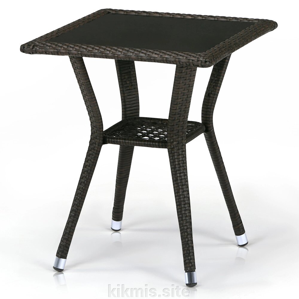 Плетеный стол T25-W53-50x50 Brown от компании Интернет - магазин Kikmis - фото 1
