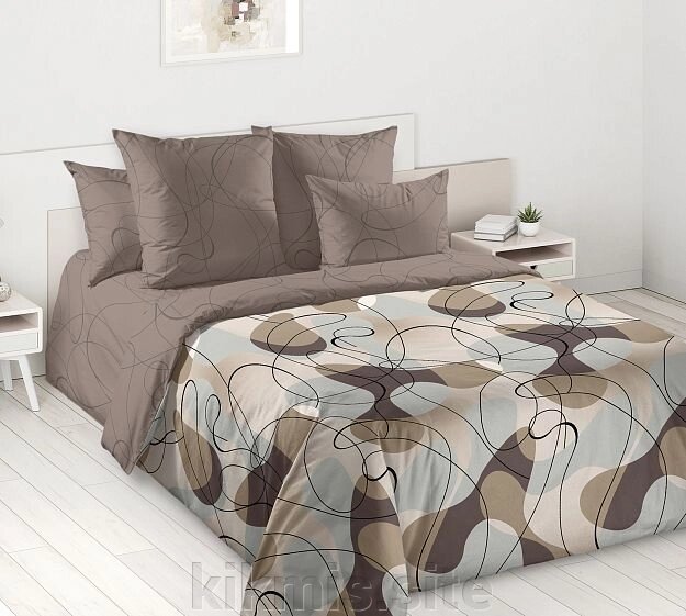 Постельное белье Поплин Альфредо, 1,5 спальный от компании Интернет - магазин Kikmis - фото 1