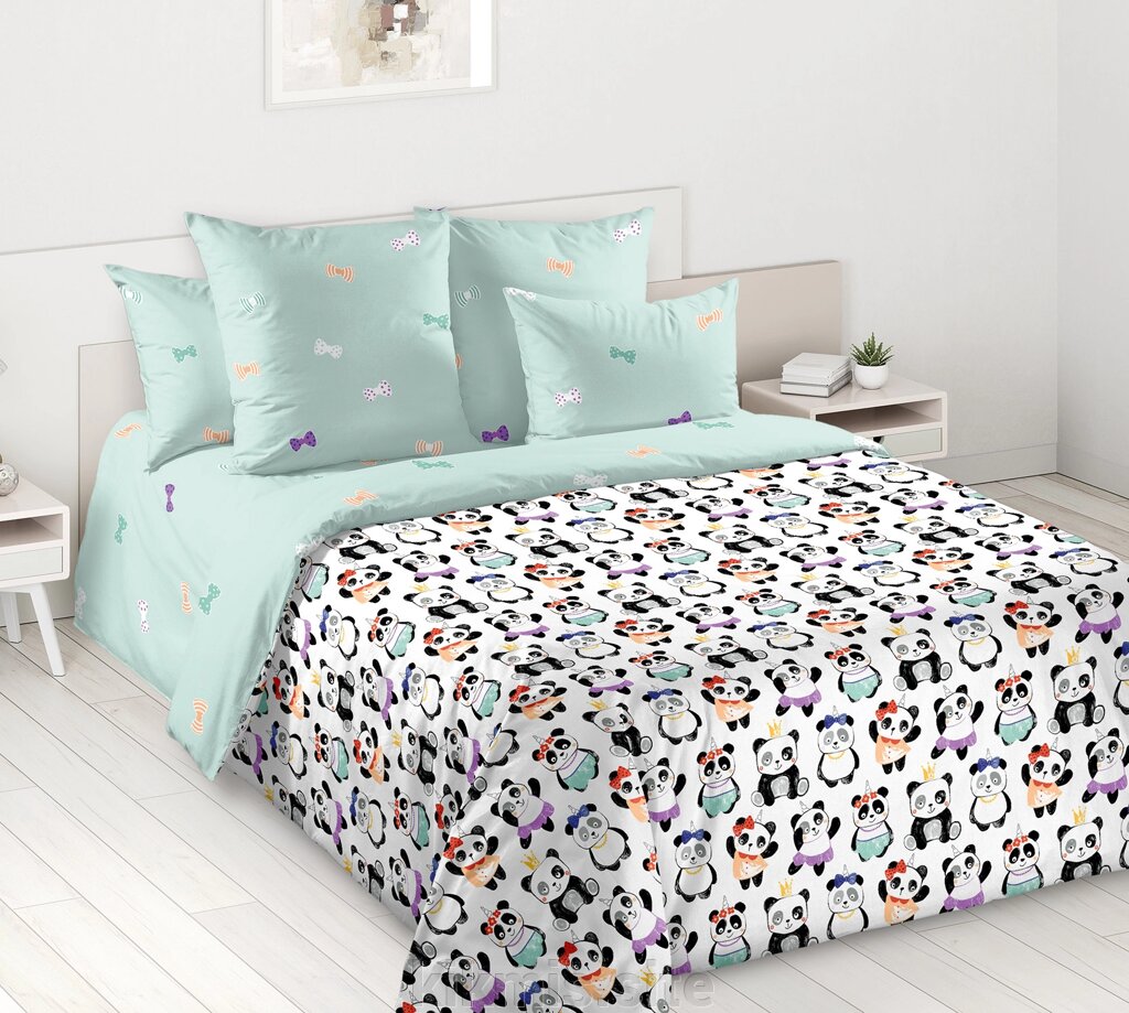 Постельное белье Поплин «Милые мишки», 1,5 спальный от компании Интернет - магазин Kikmis - фото 1