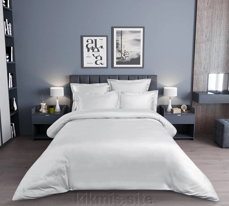 Постельное белье страйп-сатин Жемчуг, 2 спальный от компании Интернет - магазин Kikmis - фото 1
