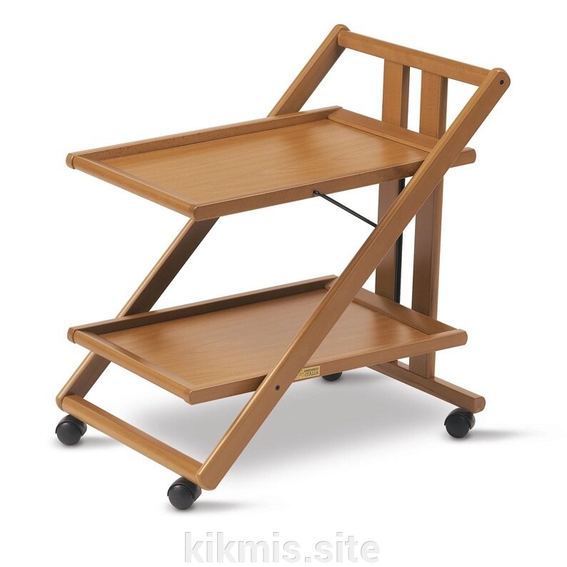 Сервировочный складной столик для дома на колесиках Arredamenti - Gimmy вишня от компании Интернет - магазин Kikmis - фото 1