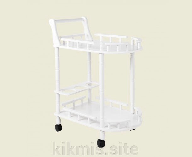 Сервировочный столик на колесиках 20292 S белый от компании Интернет - магазин Kikmis - фото 1