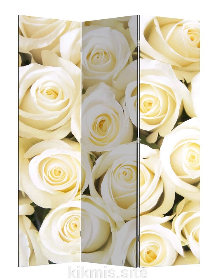 Ширма Nurian 1102 "Белые розы" двухсторонняя от компании Интернет - магазин Kikmis - фото 1
