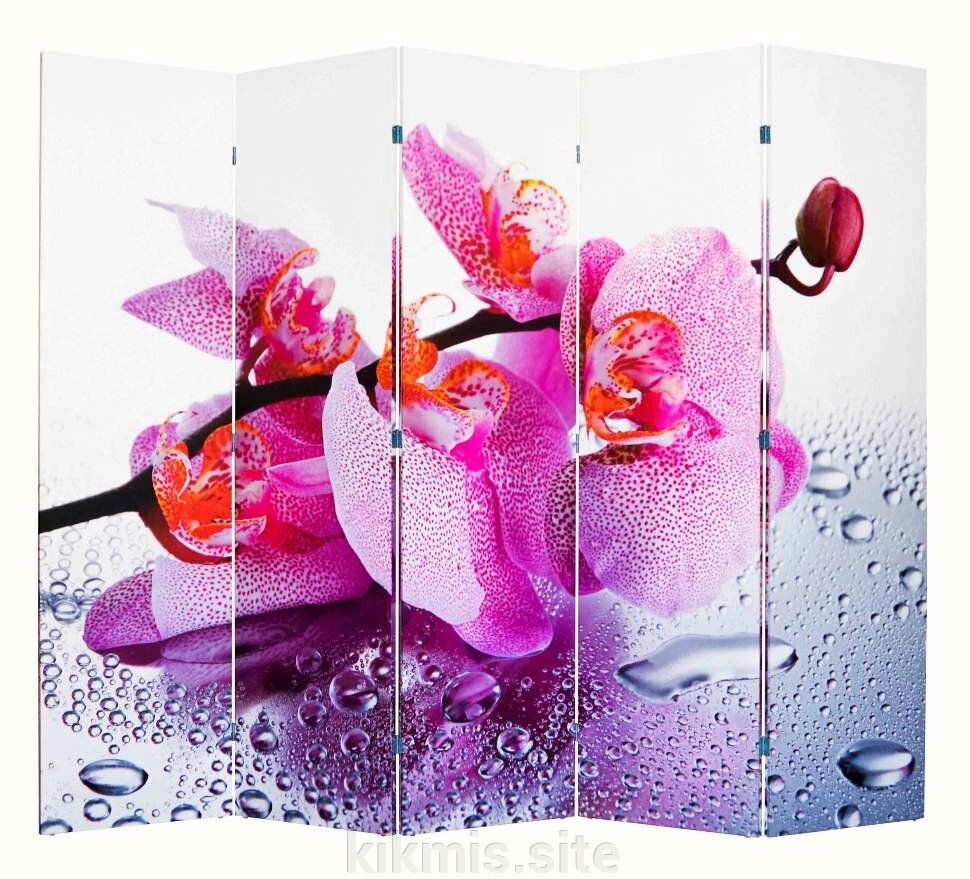 Ширма Nurian 1110 "Розовая орхидея" двухсторонняя от компании Интернет - магазин Kikmis - фото 1