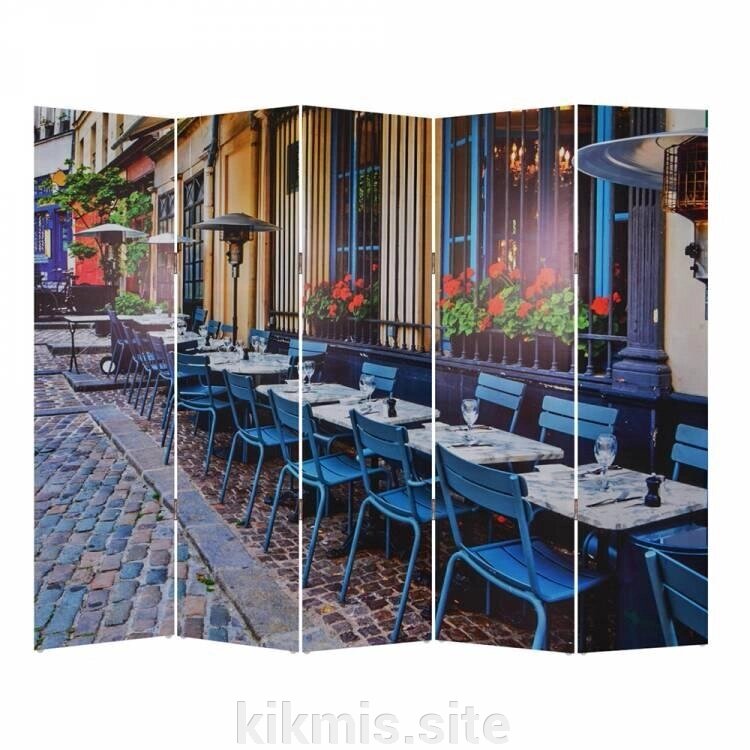 Ширма Nurian 1406 "Кафе в Париже" двухсторонняя от компании Интернет - магазин Kikmis - фото 1