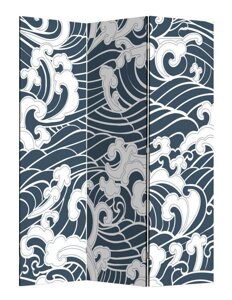 Ширма Nurian 1706 "Волны Японии" двухсторонняя