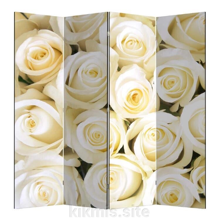 Ширма Nurian "Белые розы" двухсторонняя от компании Интернет - магазин Kikmis - фото 1