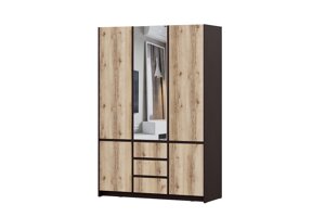 Шкаф для одежды трехстворчатый SV-мебель Серия 3 Прага Дуб Венге/Дуб Делано/Дуб Венге