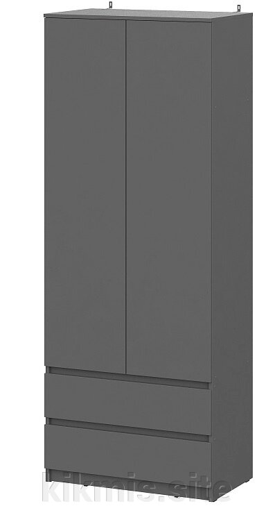 Шкаф двухстворчатый с ящиками SV-мебель Денвер Графит серый от компании Интернет - магазин Kikmis - фото 1