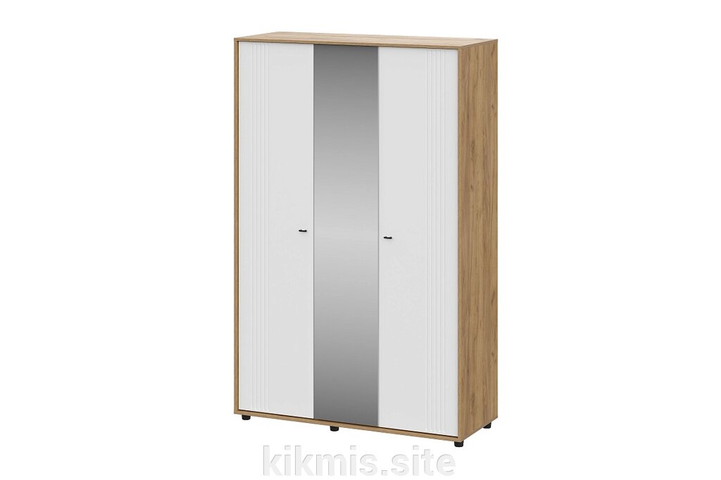 Шкаф трехстворчатый SV-мебель Милан Дуб золотой/Белый матовый от компании Интернет - магазин Kikmis - фото 1