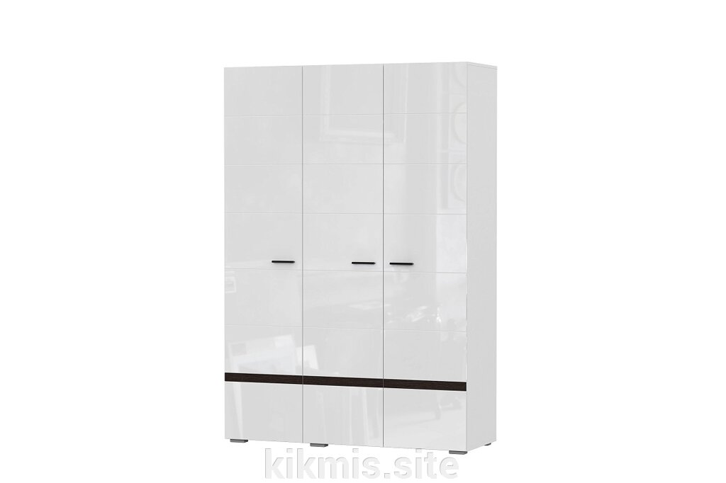 Шкаф трехстворчатый SV-мебель Модульная система Соло Белый/Белый глянец/Венге от компании Интернет - магазин Kikmis - фото 1