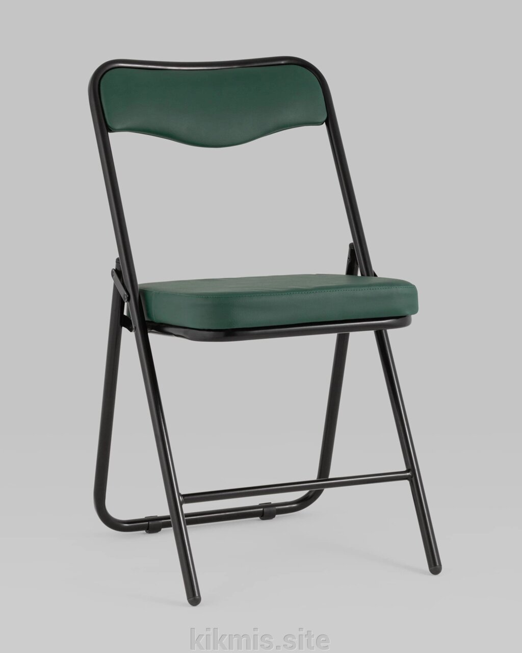 Складной стул STOOL GROUP Джонни Экокожа зелёный/Каркас черный матовый от компании Интернет - магазин Kikmis - фото 1