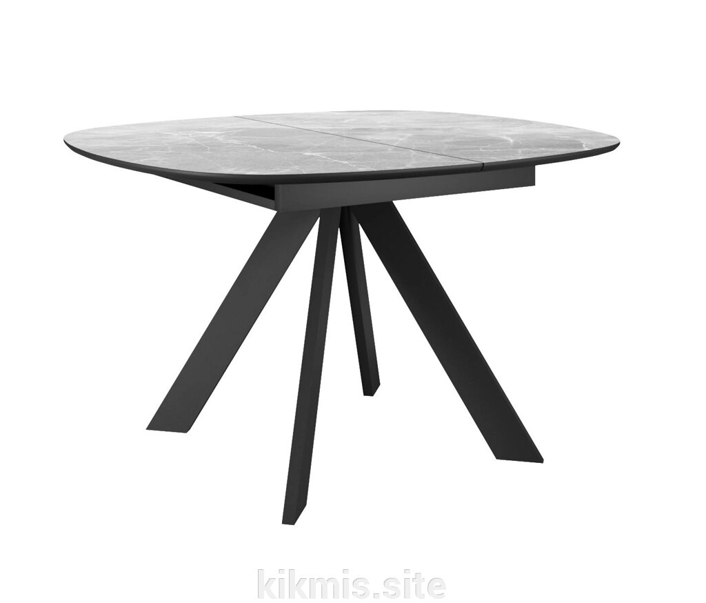 Стол DikLine BK100 Керамика Серый мрамор/подстолье черное/опоры черные от компании Интернет - магазин Kikmis - фото 1