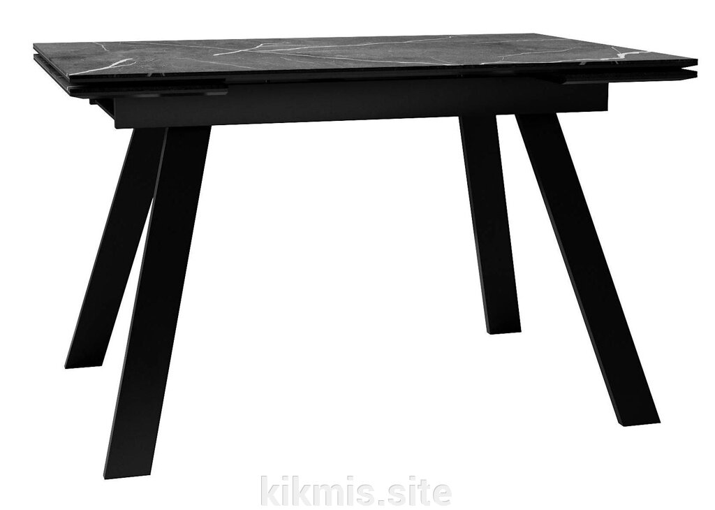 Стол DikLine DKL140 Керамика Черный мрамор/опоры черные (2 уп.) от компании Интернет - магазин Kikmis - фото 1