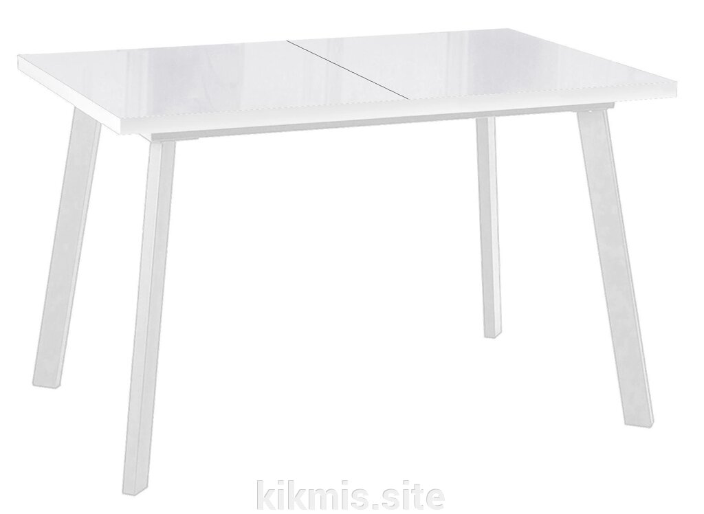 Стол DikLine HBS120 стекло белое/ опоры белые от компании Интернет - магазин Kikmis - фото 1