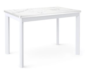 Стол DikLine LK110 Керамика Белый мрамор/подстолье белое/опоры белые