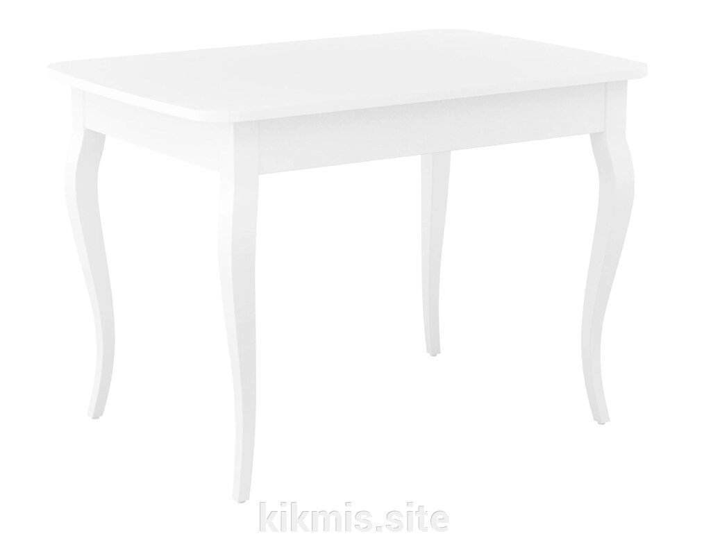 Стол DikLine M110 белый/стекло белое сатин/опоры MC белые от компании Интернет - магазин Kikmis - фото 1