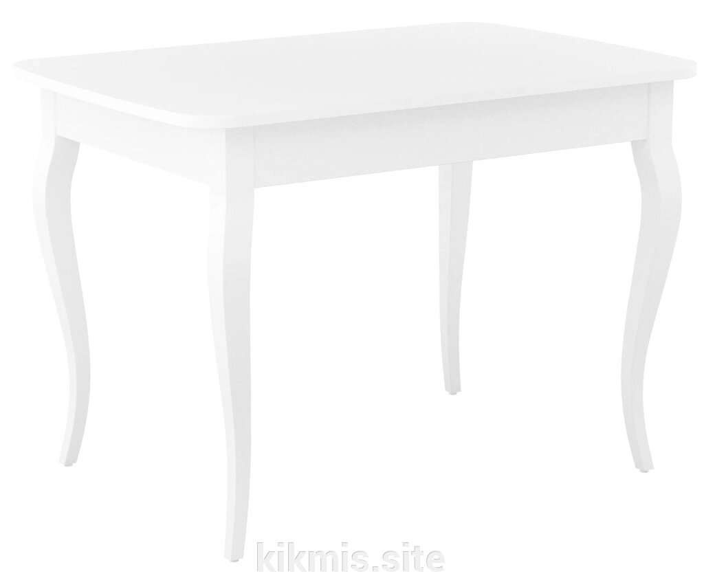 Стол DikLine M120 белый/стекло белое сатин optiwhite/ опоры МС белые от компании Интернет - магазин Kikmis - фото 1