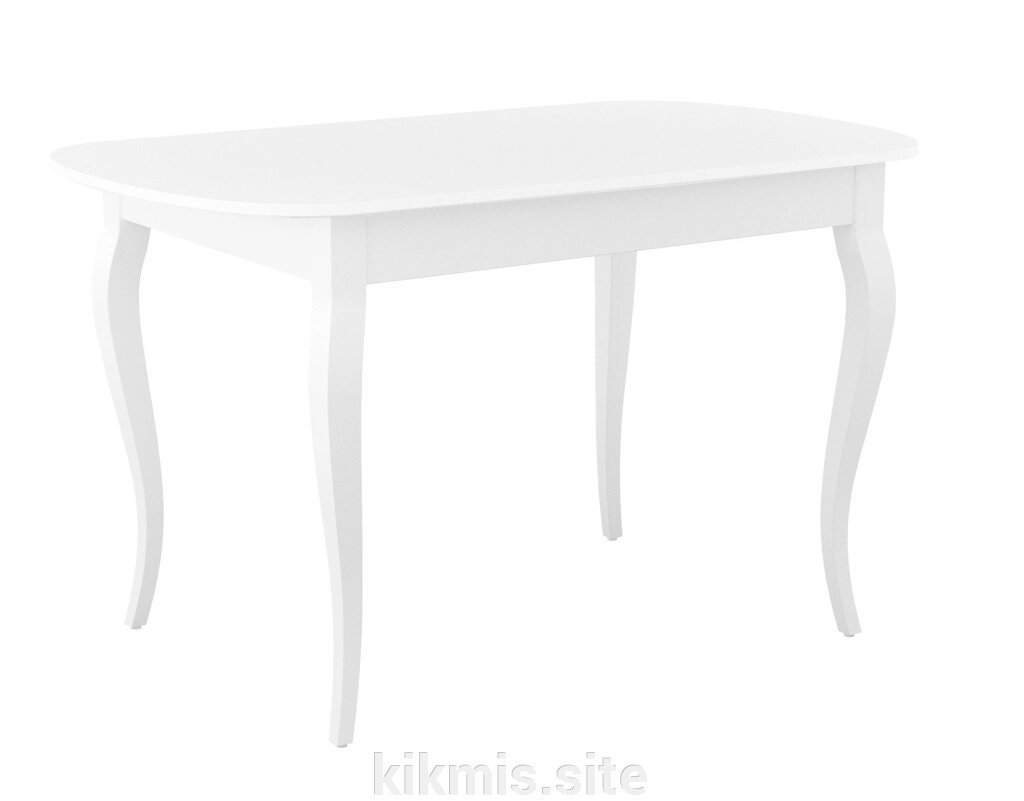 Стол DikLine M130 белый/стекло белое сатин optiwhite/опоры MC  белые от компании Интернет - магазин Kikmis - фото 1
