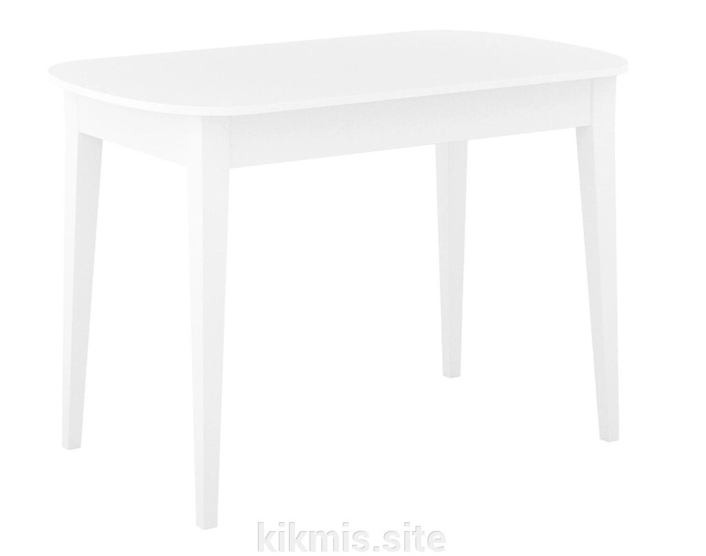 Стол DikLine M130 белый/стекло белое сатин optiwhite/опоры MM  белые от компании Интернет - магазин Kikmis - фото 1