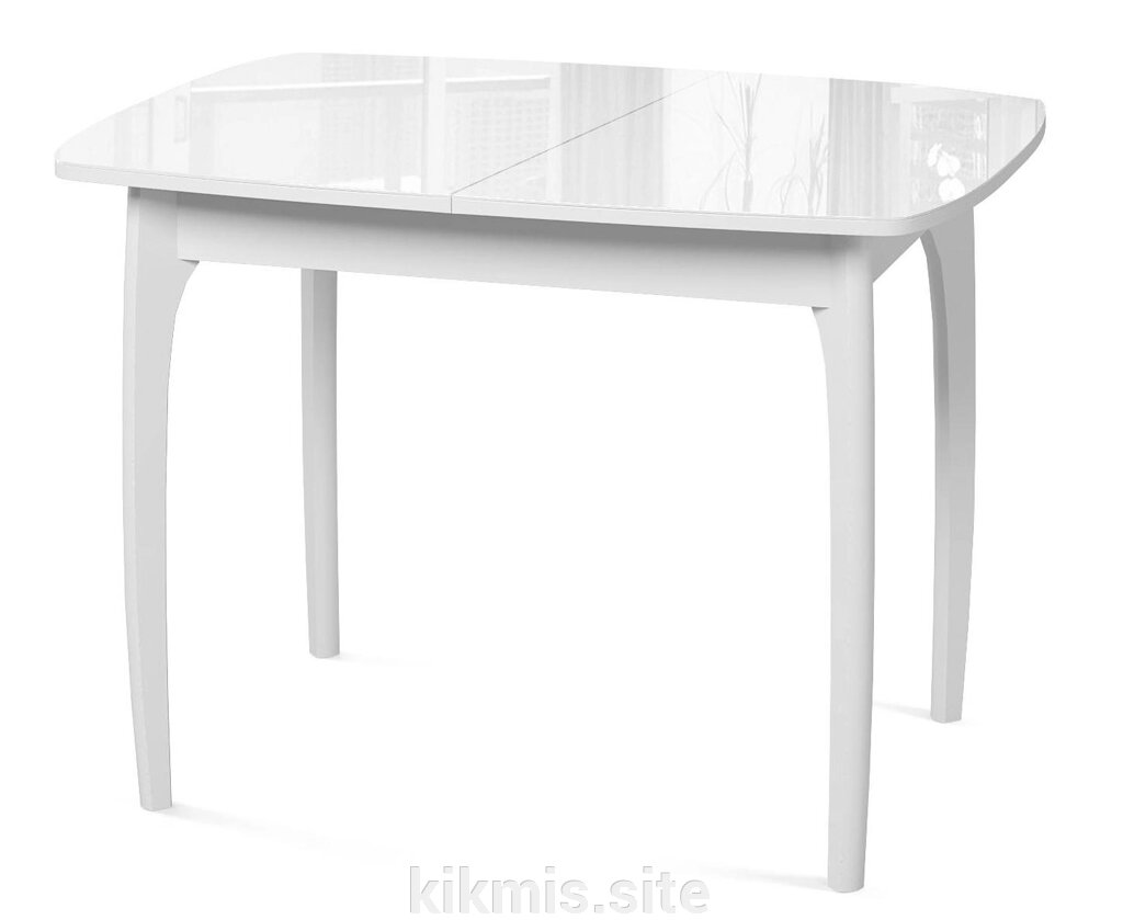 Стол DikLine М15 белый/стекло белое optiwhite от компании Интернет - магазин Kikmis - фото 1