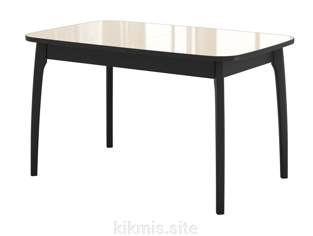 Стол DikLine М20 черный/стекло бежевое optiwhite от компании Интернет - магазин Kikmis - фото 1