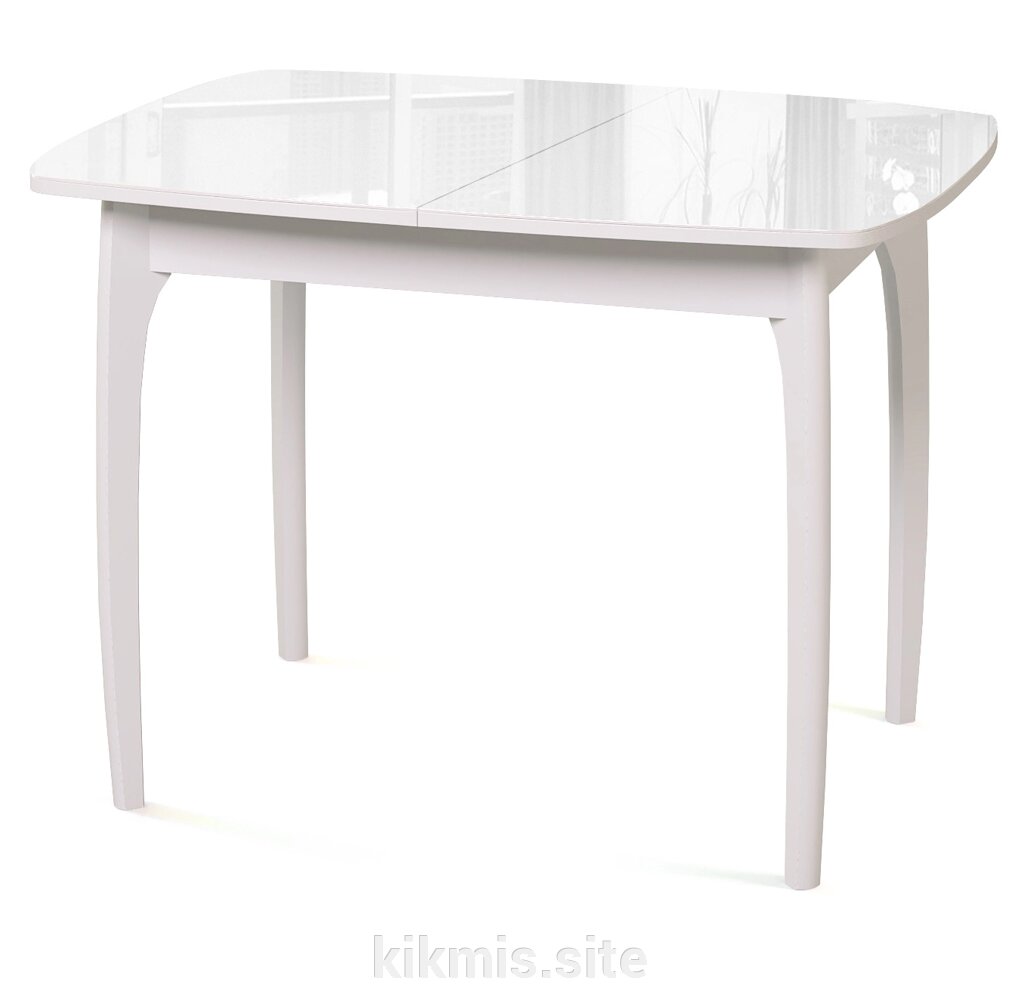 Стол DikLine М40 белый/стекло белое optiwhite от компании Интернет - магазин Kikmis - фото 1