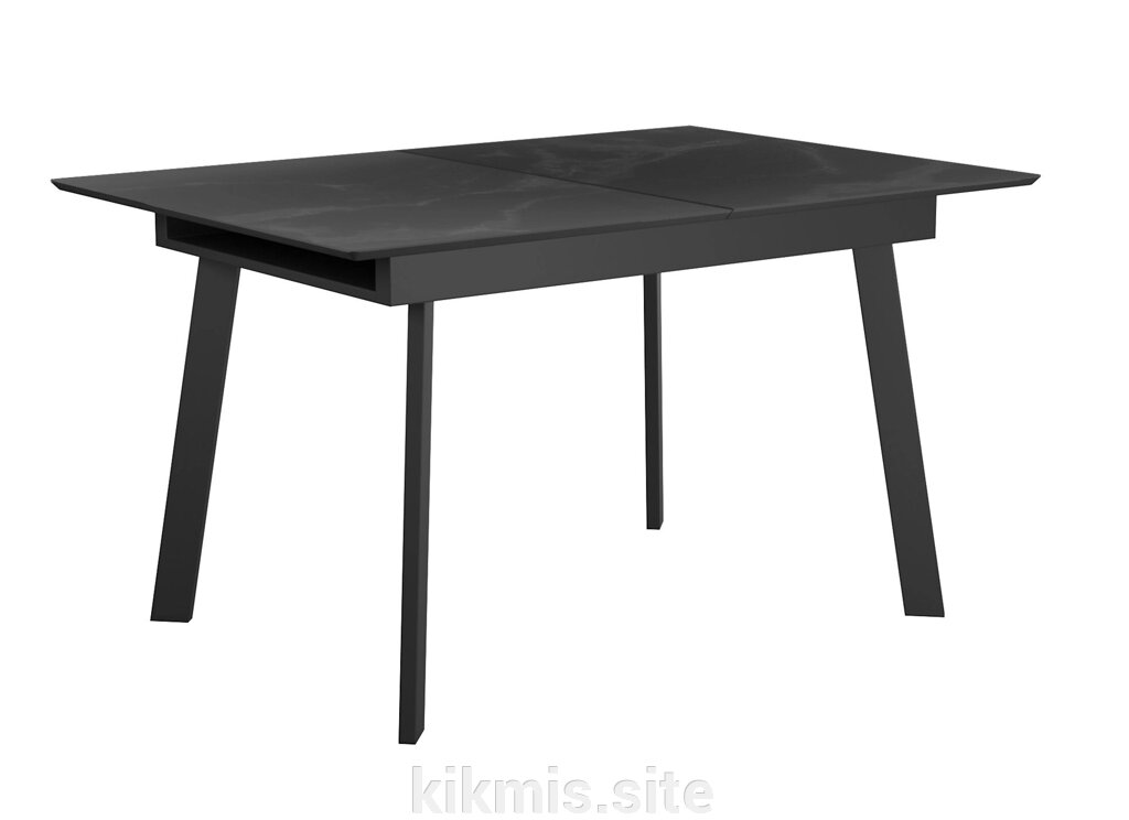 Стол DikLine SKH125 Керамика Черный мрамор/подстолье черное/опоры черные (2 уп.) от компании Интернет - магазин Kikmis - фото 1