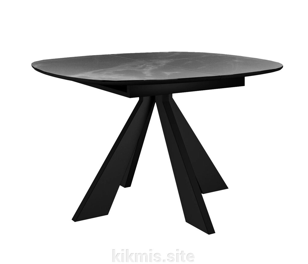 Стол DikLine SKK110 Керамика Серый мрамор/подстолье черное/опоры черные (2 уп.) от компании Интернет - магазин Kikmis - фото 1