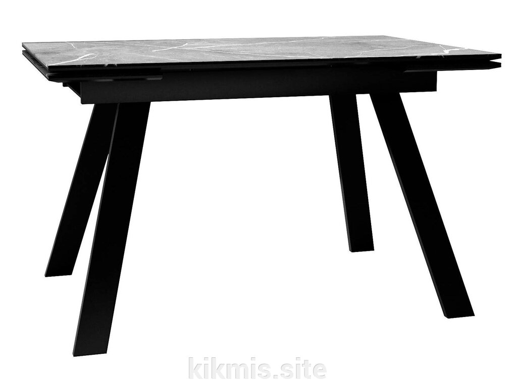 Стол DikLine SKL140 Керамика Серый мрамор/подстолье черное/опоры черные (2 уп.) от компании Интернет - магазин Kikmis - фото 1