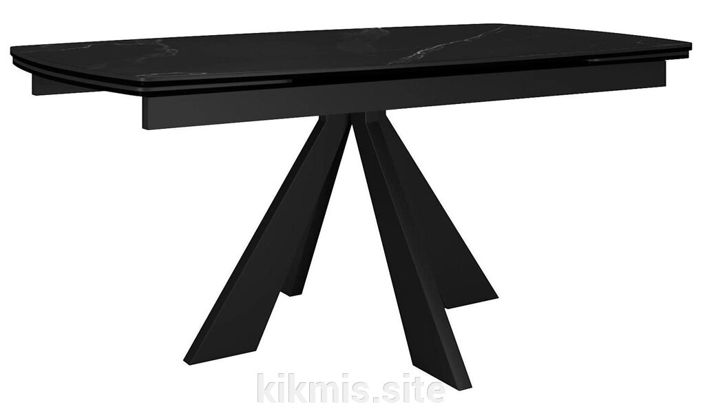 Стол DikLine SKU140 Керамика Черный мрамор/подстолье черное/опоры черные от компании Интернет - магазин Kikmis - фото 1