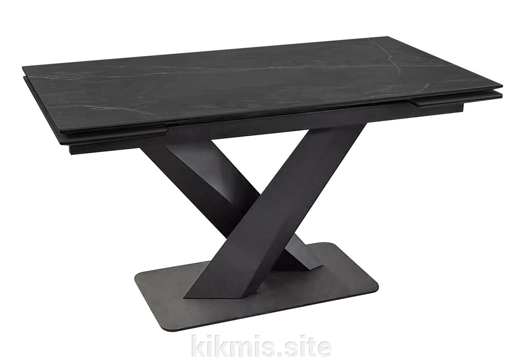 Стол DikLine SKX140 Керамика Черный мрамор/подстолье черное/опоры черные (3 уп.) от компании Интернет - магазин Kikmis - фото 1