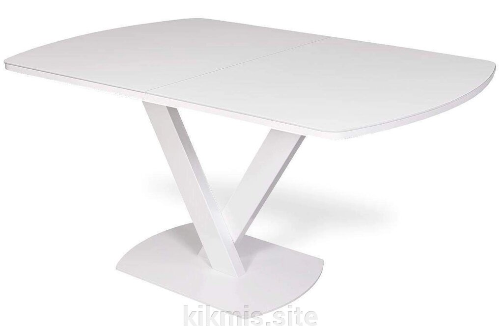 Стол DikLine Vs140 стекло белое/белый от компании Интернет - магазин Kikmis - фото 1