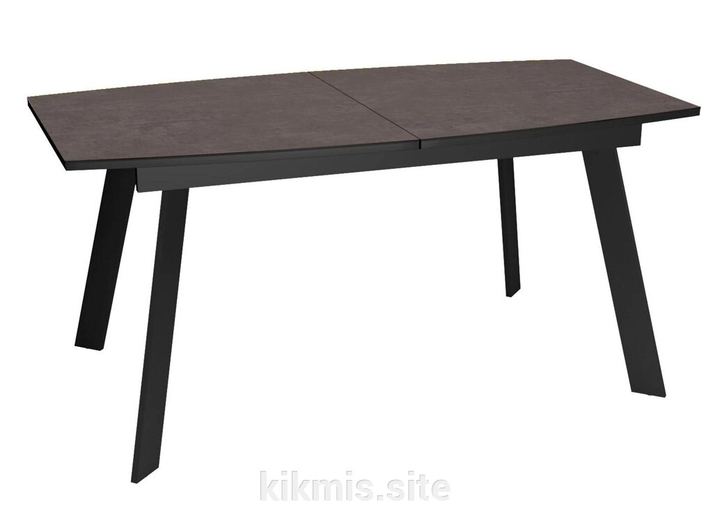 Стол DikLine XL160 хромикс бронза/черный/опоры черные от компании Интернет - магазин Kikmis - фото 1