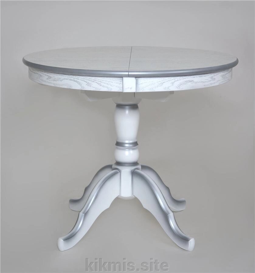 Стол Круглый (Патина серебро) Белый D91 от компании Интернет - магазин Kikmis - фото 1