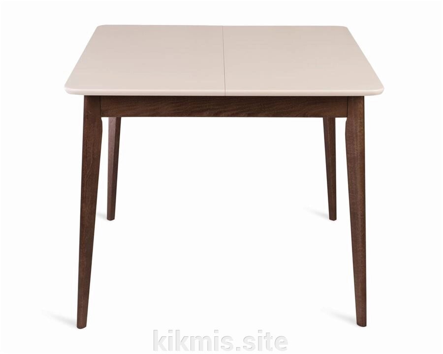 Стол обеденный квадратный Рэй-0090 (90х90(125) х75 темный тон/слоновая кость 9001) RB от компании Интернет - магазин Kikmis - фото 1