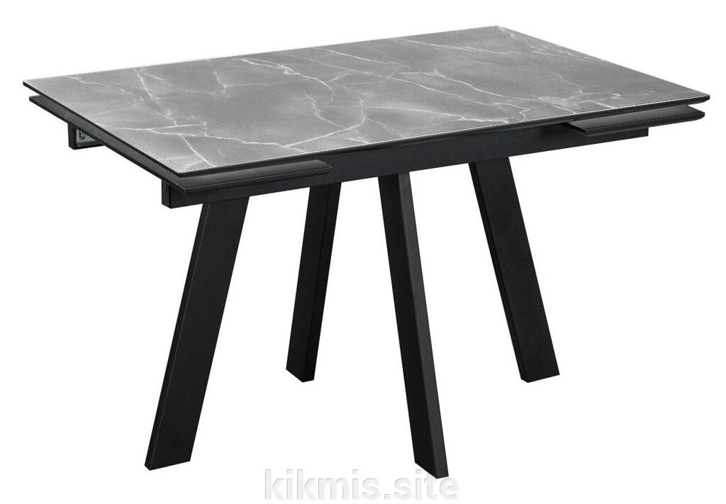 Стол обеденный WINGS Фаерстоун (серый)/Черный, Черный от компании Интернет - магазин Kikmis - фото 1