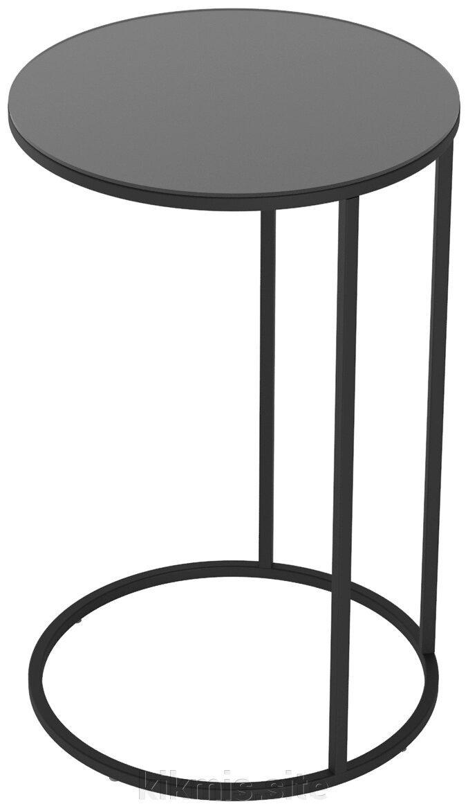 Стол придиванный Калифорния Остин Glass Черная лакобель/Черный от компании Интернет - магазин Kikmis - фото 1