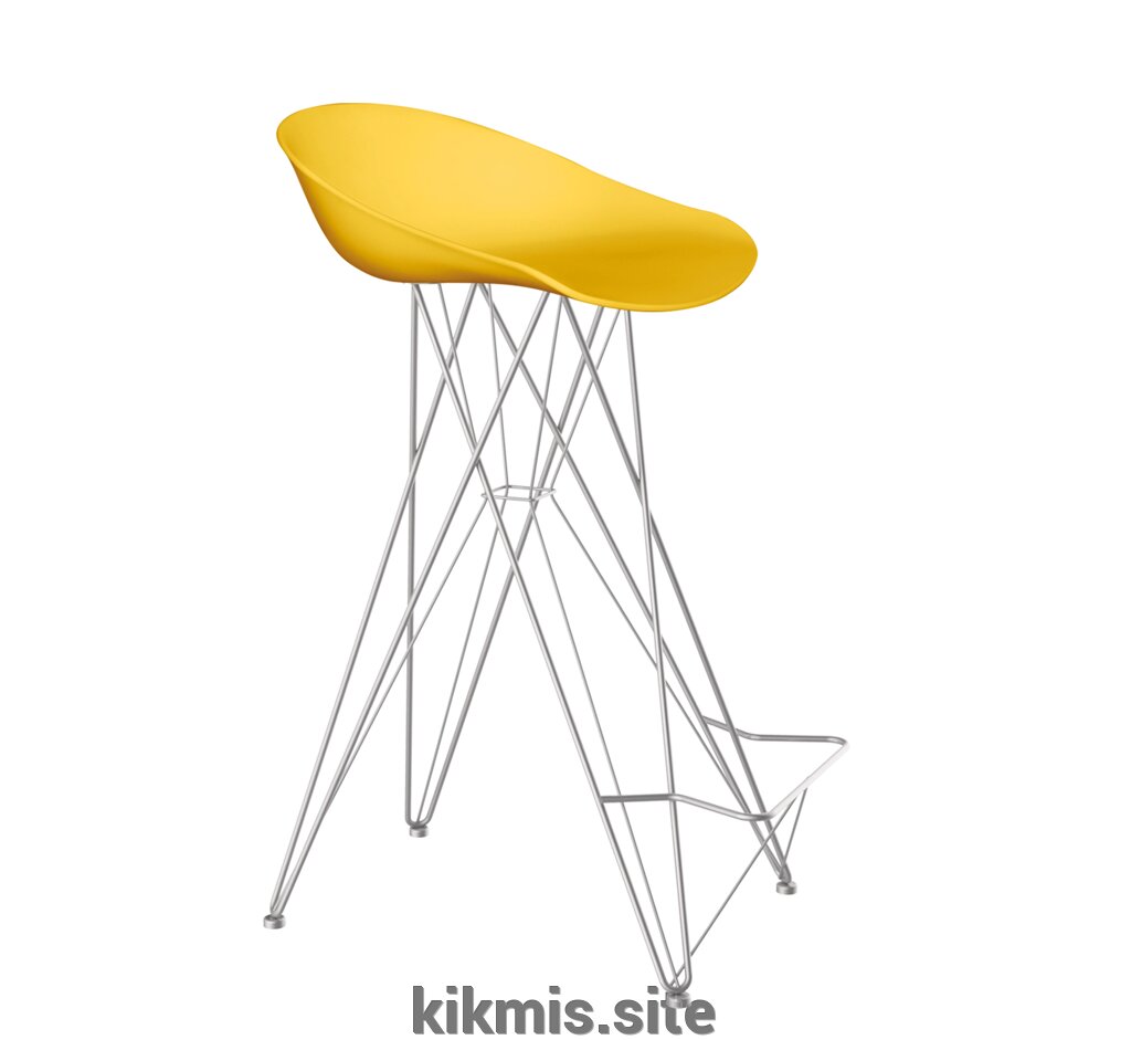 Стул барный SHT-ST19/S66 желтый/хром лак от компании Интернет - магазин Kikmis - фото 1