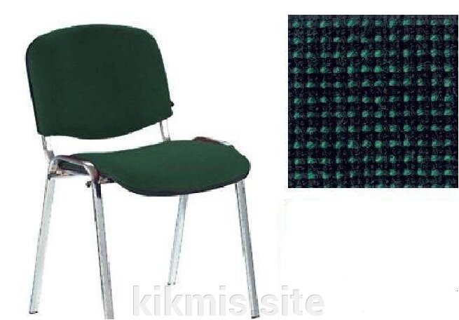 Стул для посетителей ИЗО хром ткань C32 зеленый\черный от компании Интернет - магазин Kikmis - фото 1