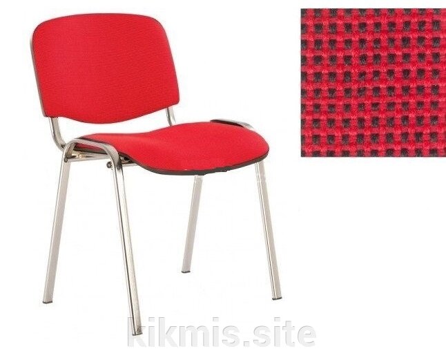 Стул для посетителей ИЗО хром ткань красный C16 от компании Интернет - магазин Kikmis - фото 1