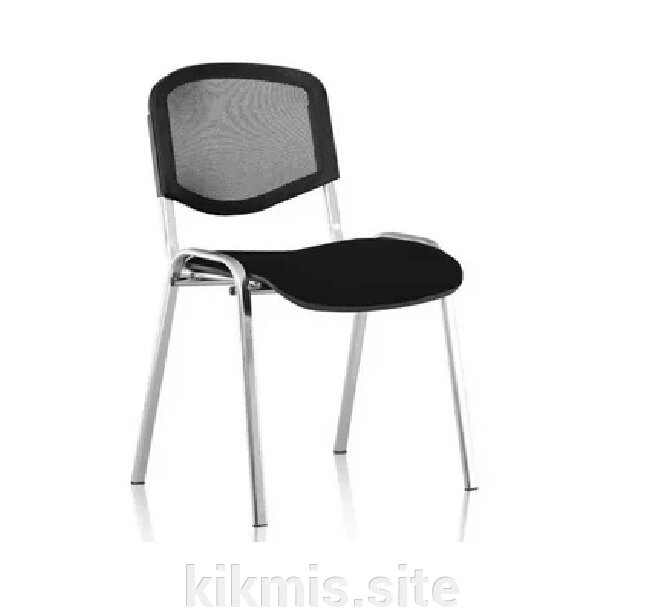 Стул посетителя ИЗО NET (хром, спинка сетка OH/5, сиденье кожзам черный V14) от компании Интернет - магазин Kikmis - фото 1