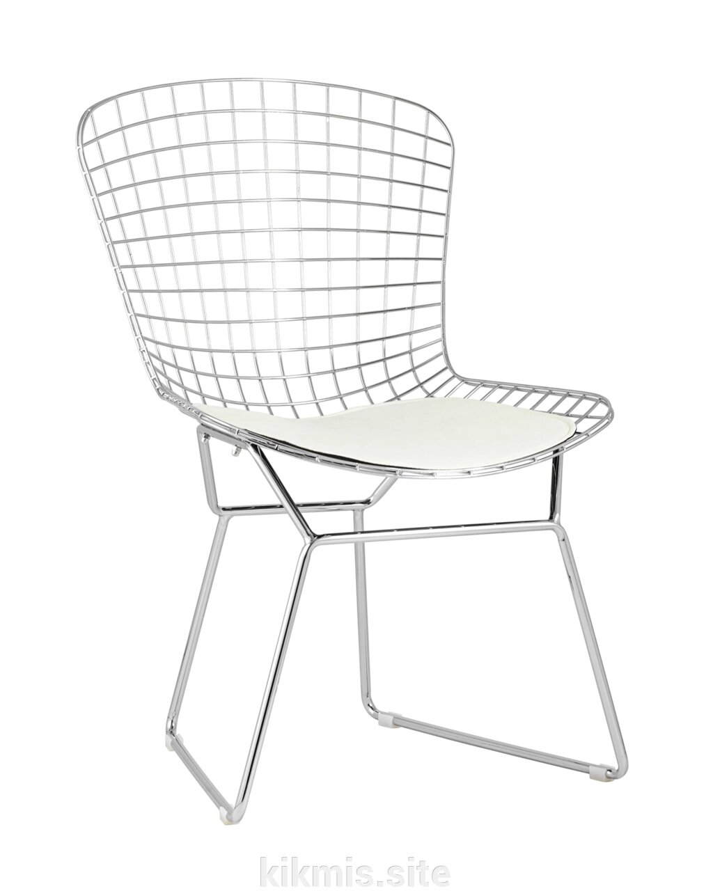 Стул Stool Group Bertoia Хромированный/Белая подушка от компании Интернет - магазин Kikmis - фото 1