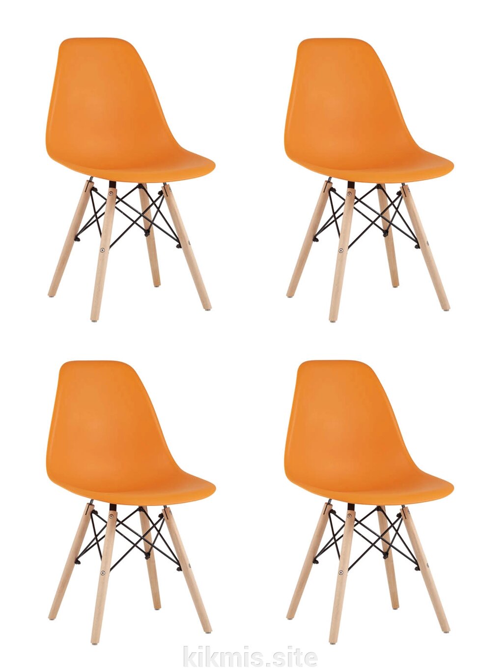 Стул Stool Group Style DSW (4 шт.) Оранжевый от компании Интернет - магазин Kikmis - фото 1