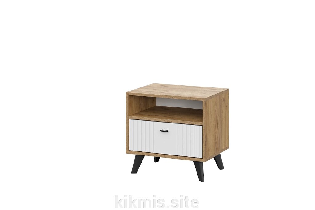 Тумба прикроватная SV-мебель Милан Дуб золотой/Белый матовый от компании Интернет - магазин Kikmis - фото 1