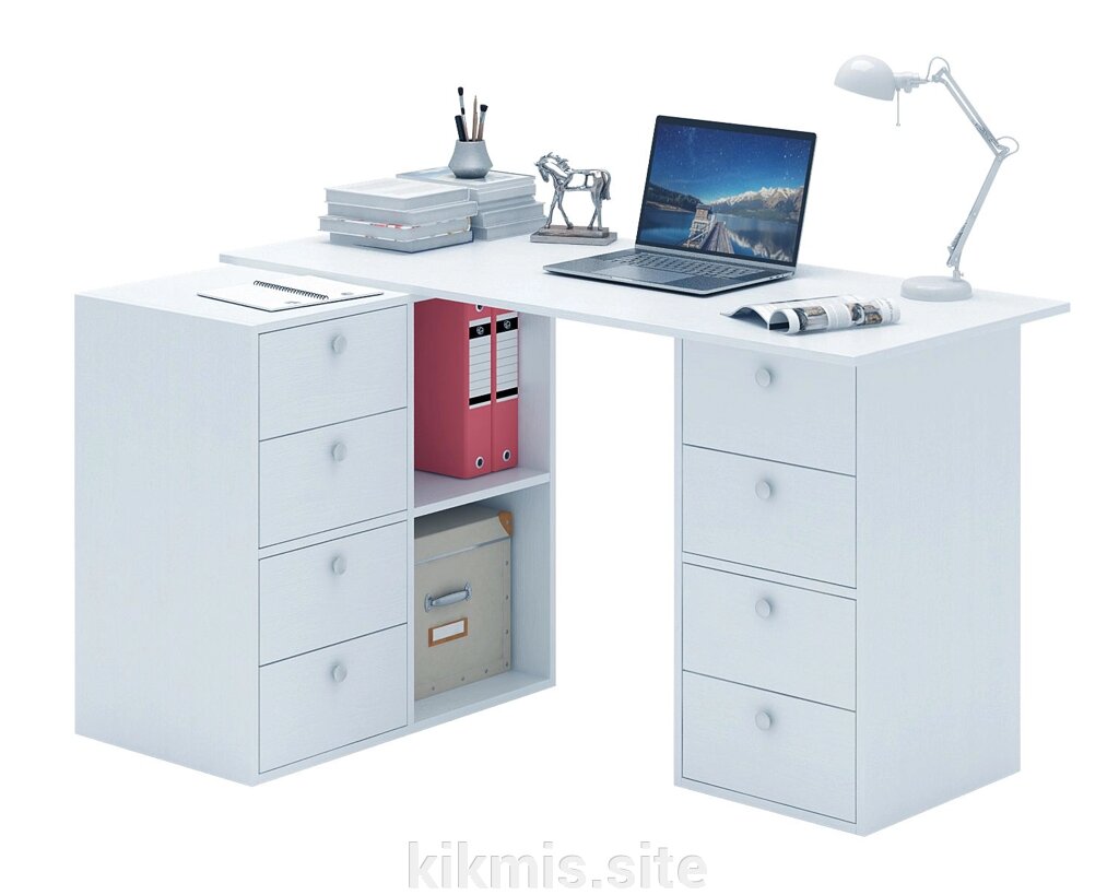 Угловой стол МФ Мастер Прайм-76 белый от компании Интернет - магазин Kikmis - фото 1