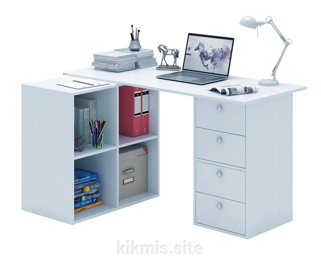 Угловой стол МФ Мастер Прайм-78 белый от компании Интернет - магазин Kikmis - фото 1