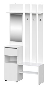 Вешалка с зеркалом SV-мебель Токио (Серия 2) Белый Текстурный
